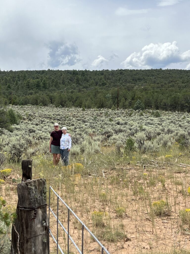 Dawni and Aunt Susan in an ocean of fragrant sage